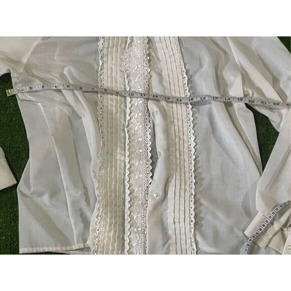 Vintage Lauren Lee Ruffle Blouse SZ 16 Beautiful XL - Picture 11 of 16